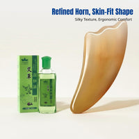 Ox Horn Gua Sha Board, Full Body Massage Tool, Facial Slimming, Shoulder and Neck Relief, Spa and Home Use
