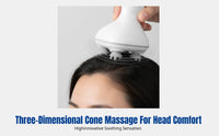 Scalp Massager, Electric Head, Wet & Dry, Vibration Kneading, LED Red Light, IPX7 Waterproof, Home Wellness
