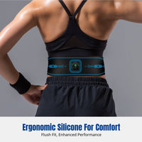 EMS Waist Slimming Belt, Adjustable Intensity, Portable Abdominal Trainer