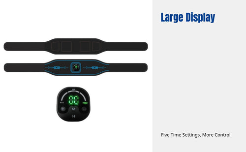 EMS Belt, Waist, 10 Modes, 25 Intensity Levels, Portable, Home Fitness