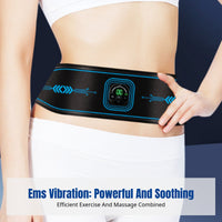 EMS Belt, Waist, 10 Modes, 25 Intensity Levels, Portable, Home Fitness