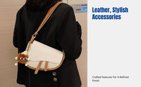 DIY Hand-Sewn Saddle Bag Kit, Stylish Multicolor Shoulder Bag, Textured PU Underarm Bag for Women, Urban Chic Crossbody