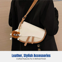 DIY Hand-Sewn Saddle Bag Kit, Stylish Multicolor Shoulder Bag, Textured PU Underarm Bag for Women, Urban Chic Crossbody