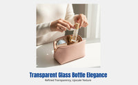 Glass Dispenser Bottle, Transparent Cat Design, Essential Oil Perfume Spray Dropper, Assorted Lids