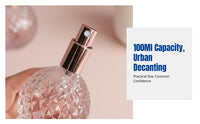 Transparent Glass Spray Bottle Refillable Perfume Atomizer Large Capacity Cosmetic Container Travel Empty Bottle