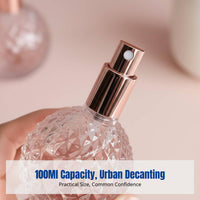 Transparent Glass Spray Bottle Refillable Perfume Atomizer Large Capacity Cosmetic Container Travel Empty Bottle