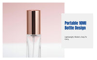 Square Transparent Perfume Spray Bottle, Glass, Press-Type, Travel Sample Bottle with Cap