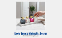 Square Glass Perfume Bottle, Press Spray, Refillable, Customizable Insignia