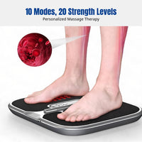 Low Vibration EMS Foot Massager, Infrared Therapy, Adjustable Strength, Certified, Portable for Workplace and Travel