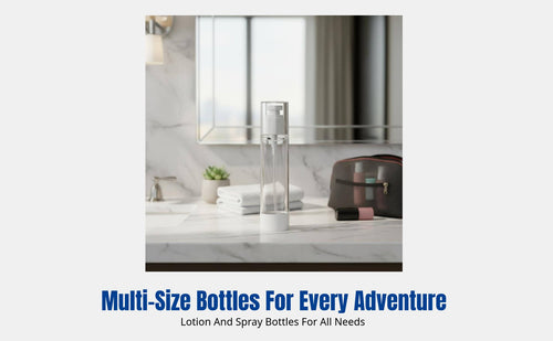 Vacuum Travel Dispensing Bottle Set, AS Resin, Press Pump Spray Bottle, Portable Cosmetic Lotion Container, Multi-Size,