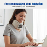 Neck Support With Heat, U-Shaped Cervical Pillow, Adjustable Temperature, Vibration Massage, For Home And Office