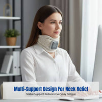 Neck Support With Heat, U-Shaped Cervical Pillow, Adjustable Temperature, Vibration Massage, For Home And Office